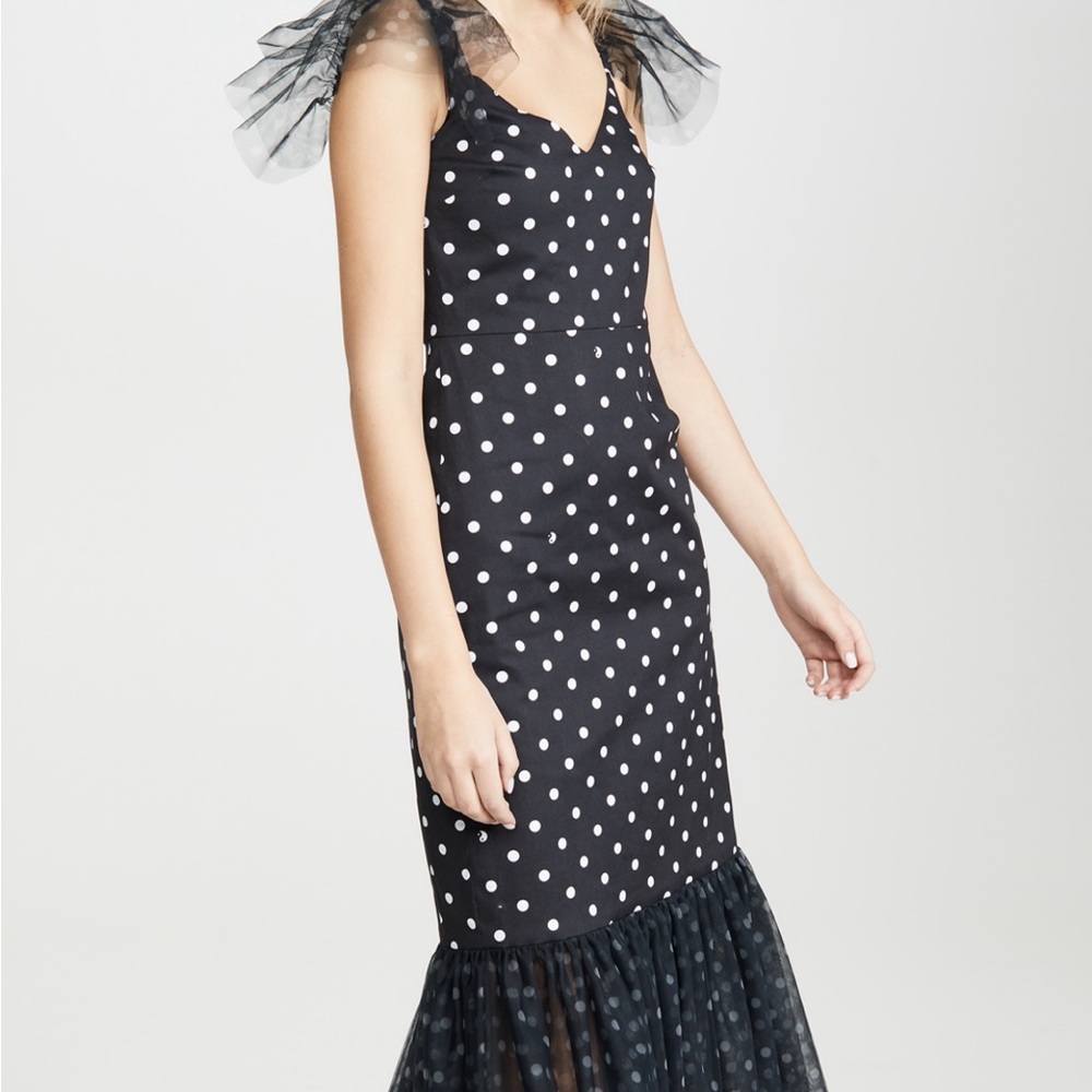 STAUD Marwa Dress Size: 4 Black Dot